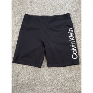 Calvin Klein PERFORMANCE ladies high waist slim compression‎ shorts Large Black